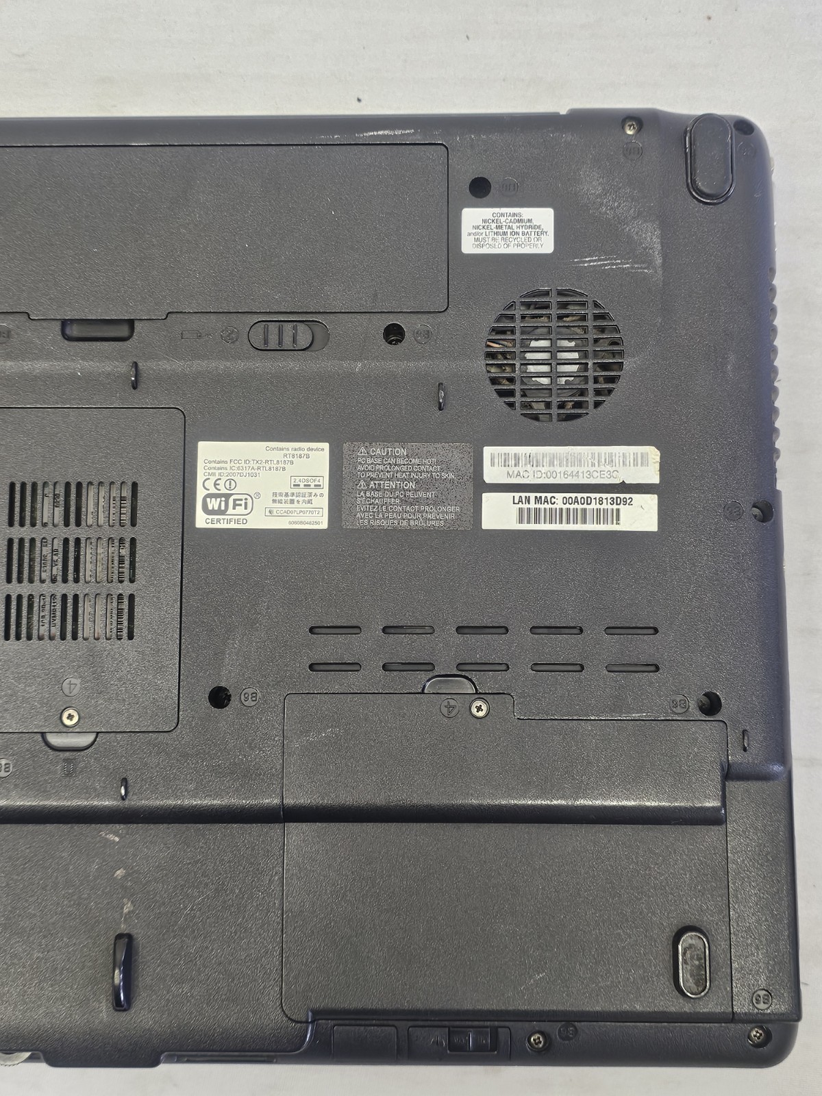 Toshiba Satellite A215-S7433 Laptop – AMD Athlon 64X2 – 2GB RAM – BAD BATT READ