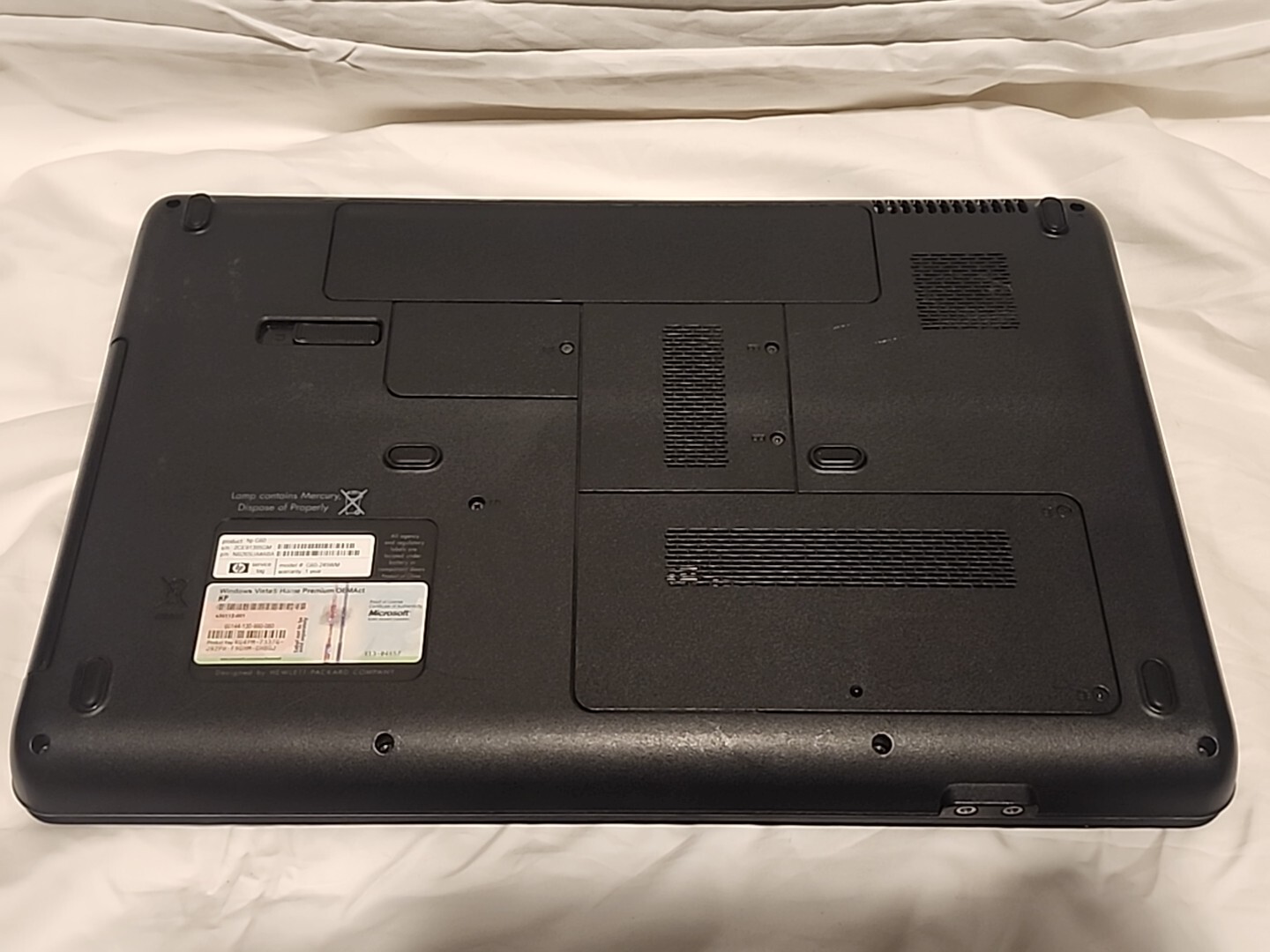 HP G60 249 Laptop AMD Athlon X2 NVIDIA Damaged Screen For Parts / Repair Works