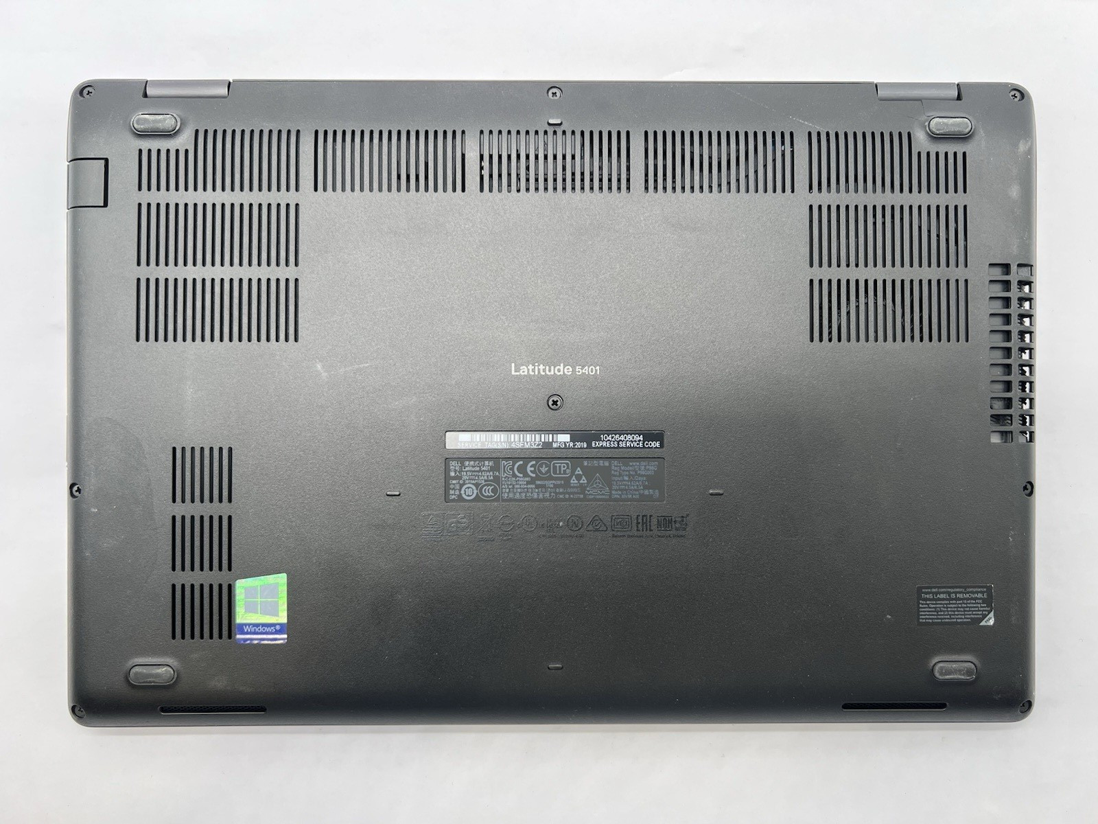 Dell Latitude 5401, i7-9850H CPU, @ 2.60GHz, 16GB RAM, 256GB NVMe-No OS/AC