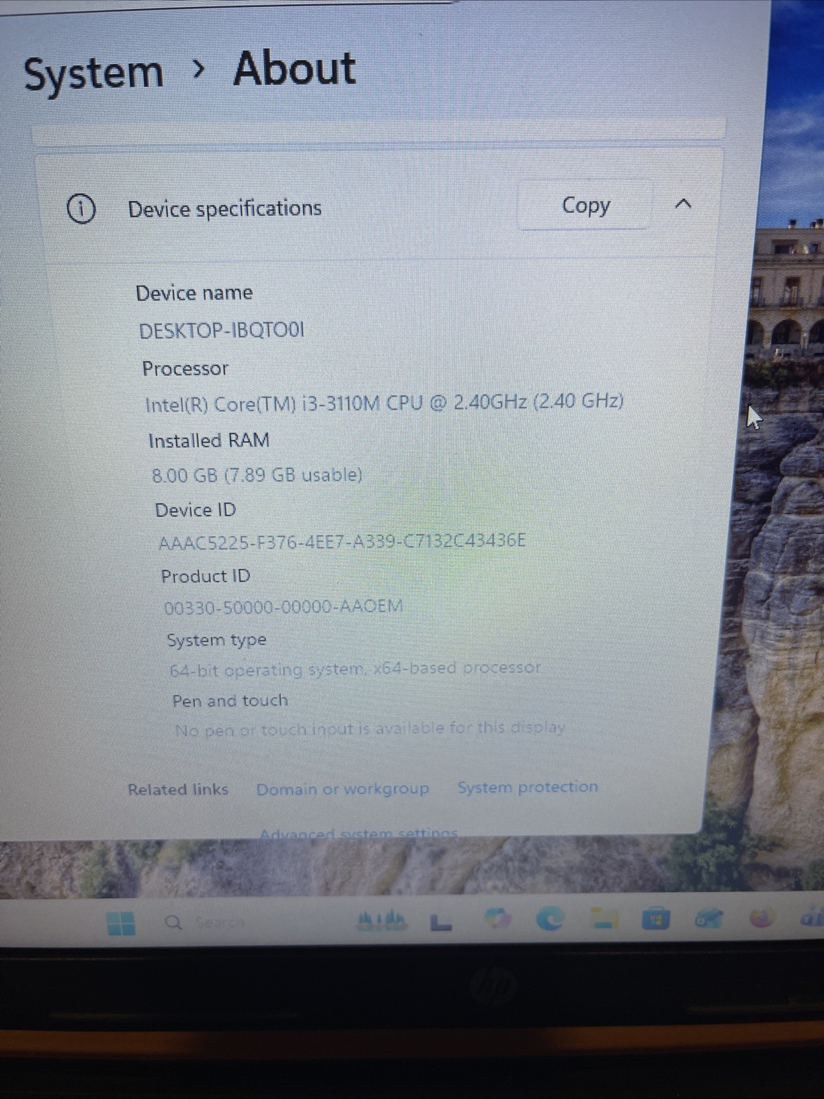 Great Deal! Working hp 250 laptop 15 inches i3