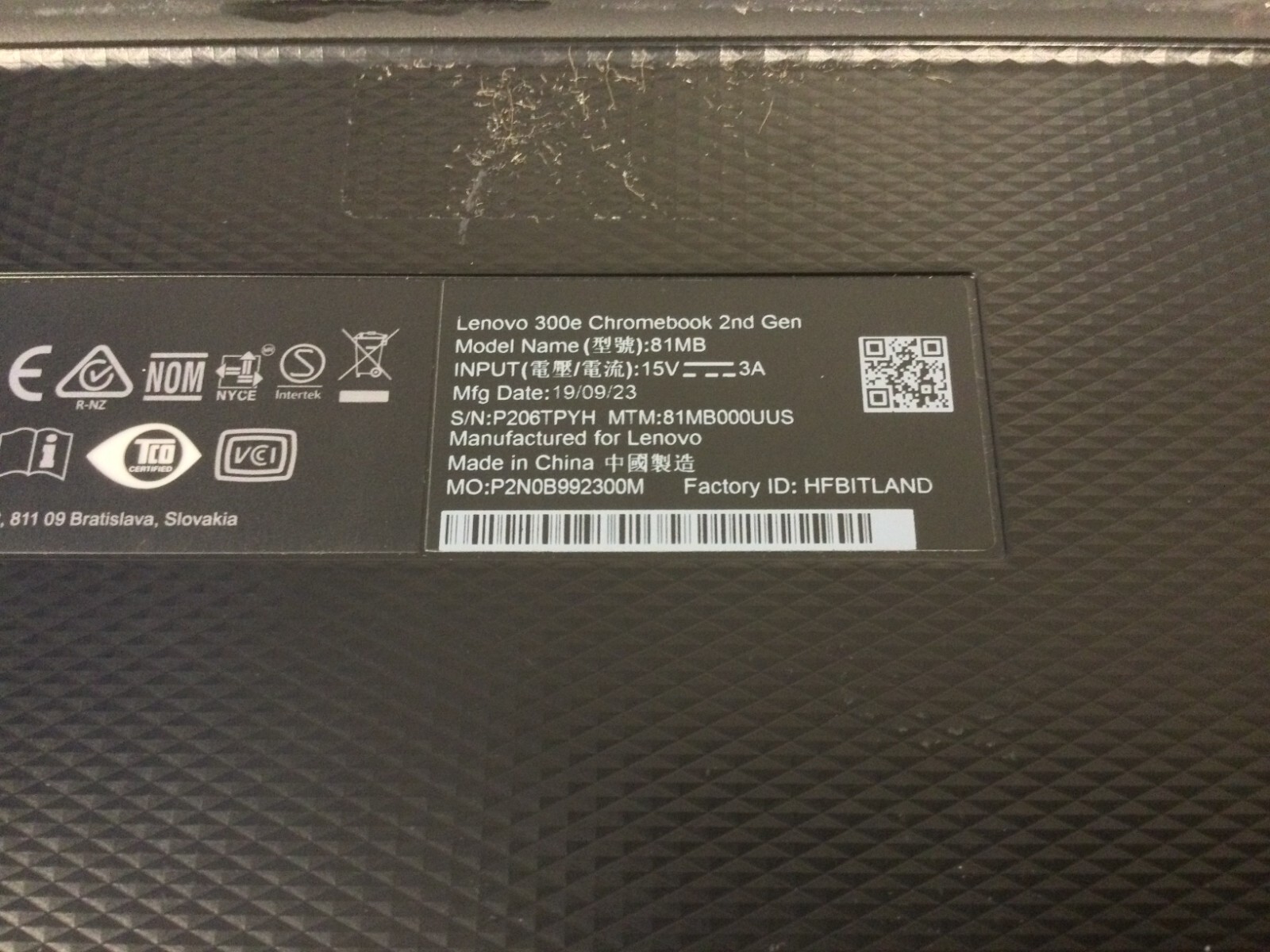 Lenovo 300e Chromebook 2nd Gen 81MB Shell Only with Battery
