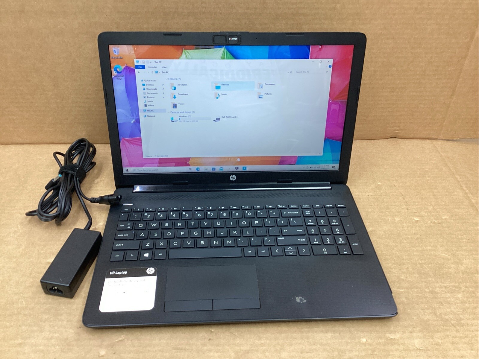 HP 15-Db0015Dx 15.6″ Laptop AMD A6 9225 4GB 1 TB SSD W10P
