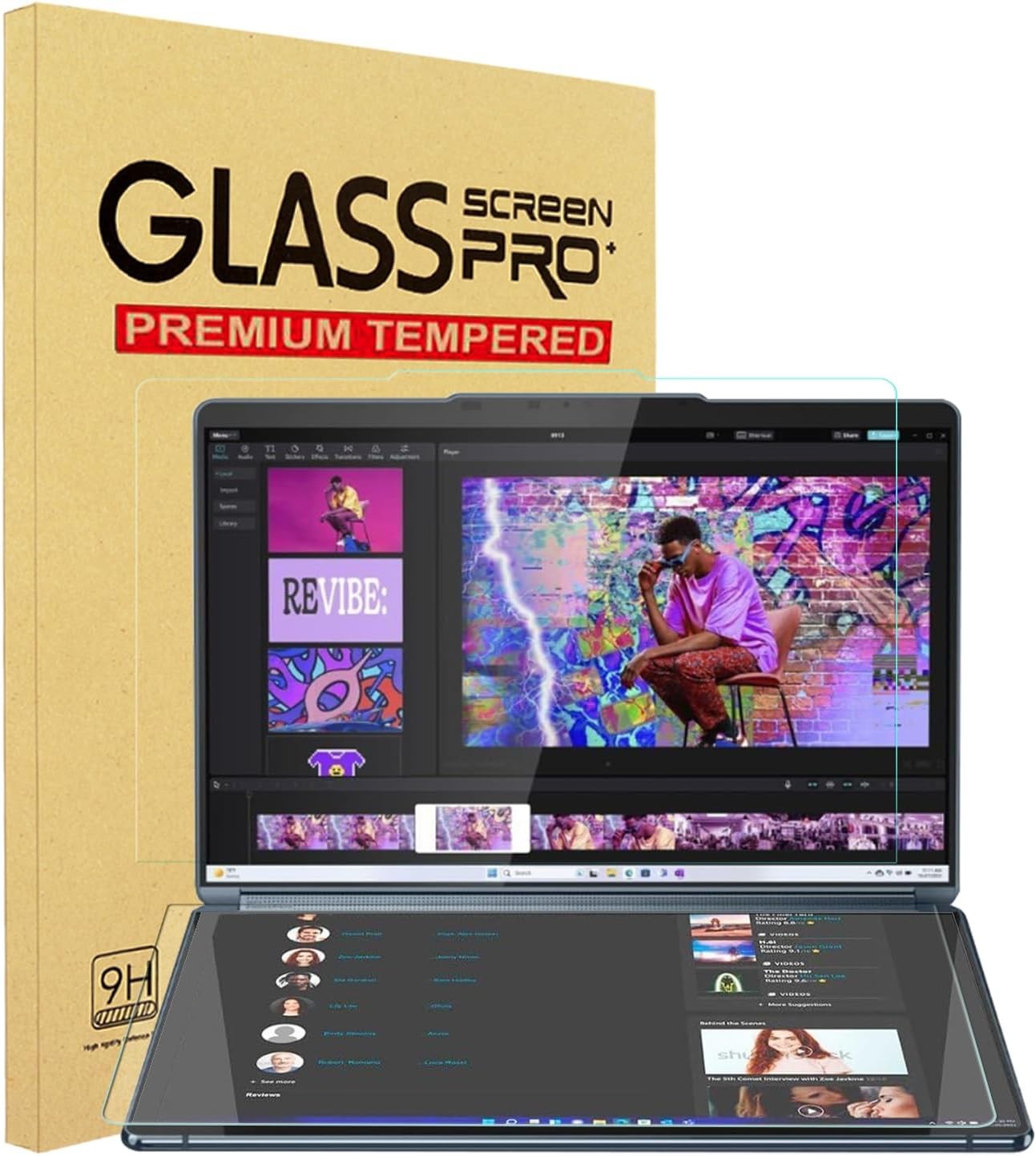 Tempered Glass Screen Protector for 2025 New Lenovo Yoga Book 9i Dual 14 inch La