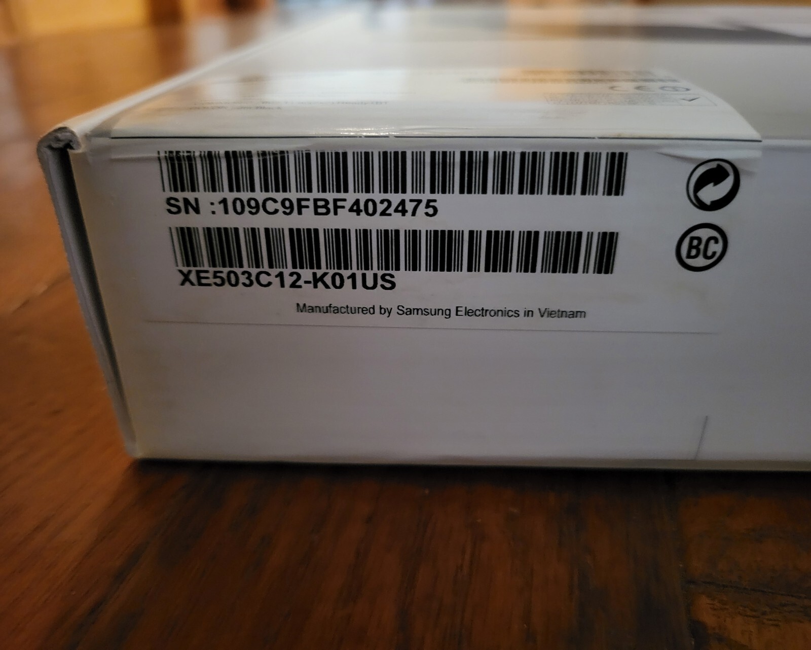 SAMSUNG XE503C12-K01US 11.6″ CHROMEBOOK 2 COMPUTER With Box Mouse Manual Charge