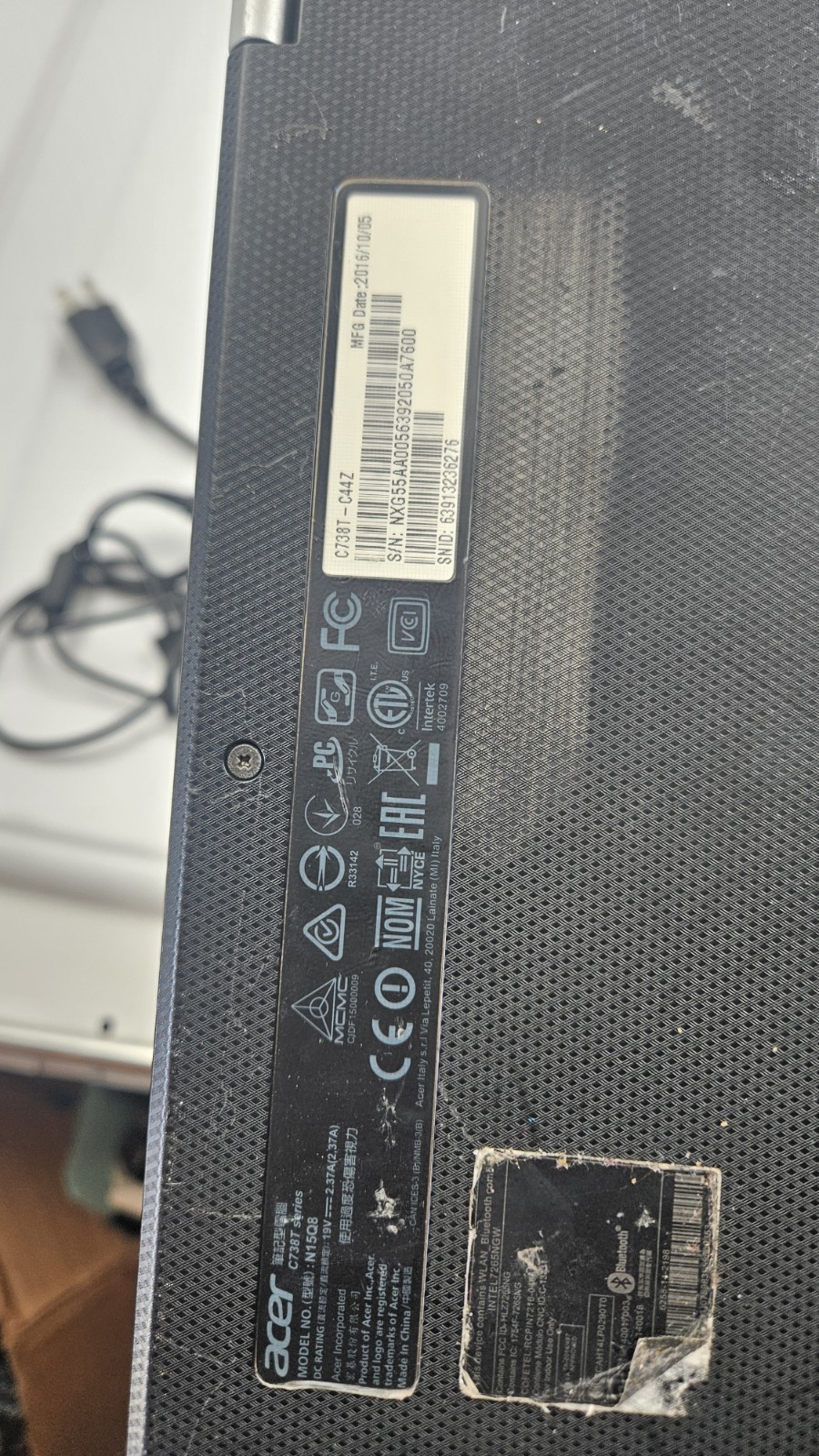 Acer C738T series Chromebook N15Q8 11.6″