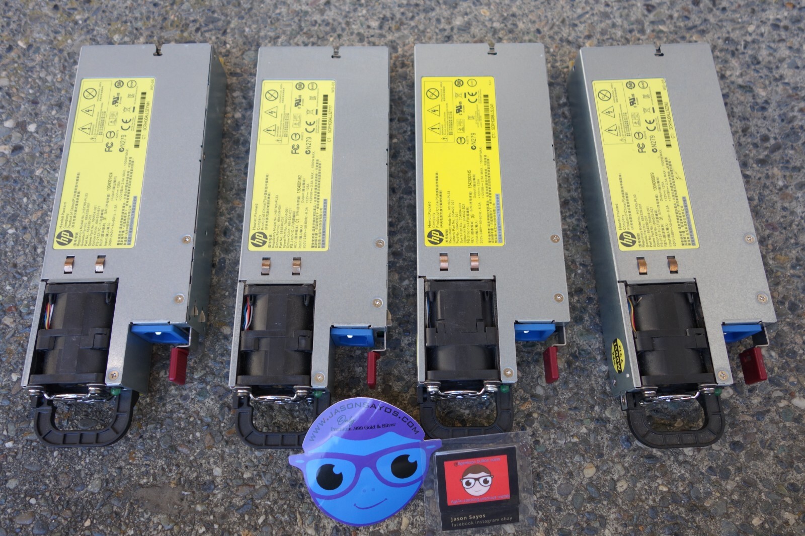 Lot Of 4 – HP 1500W Power Supply Miners Etc 684529-001 HSTNS-PL33 Platinum Plus