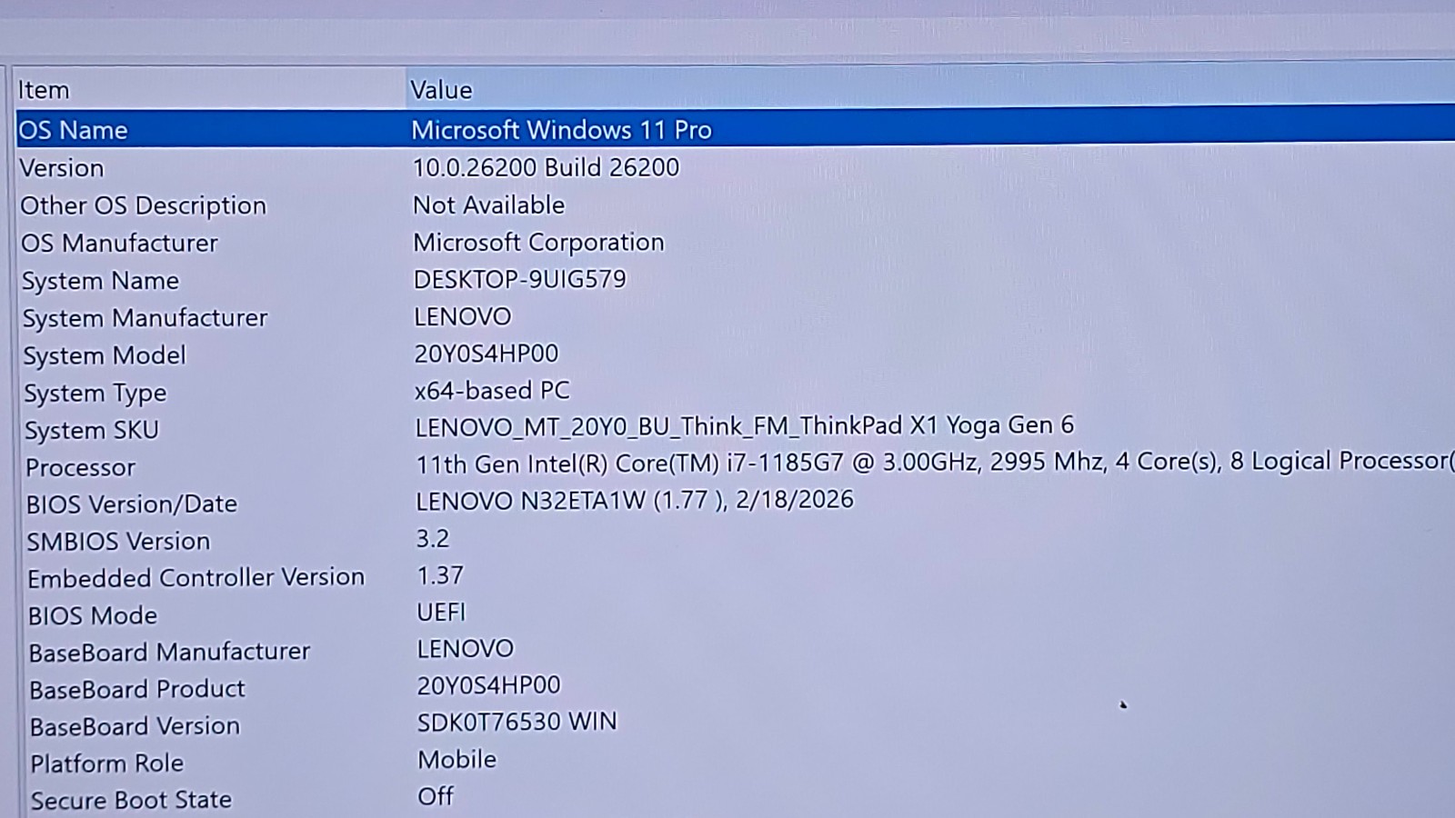 Lenovo ThinkPad X1 Yoga Gen 6 (i7-1185G7 CPU, 32 GB RAM 1 TB SSD) 14″ 4K Touch