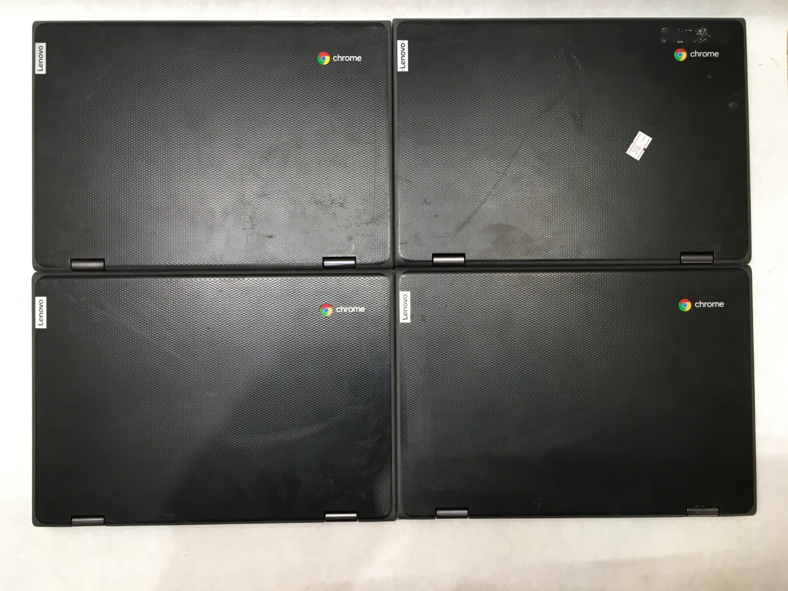 Lot of 4 Lenovo Chromebook 300e 2nd Gen MTK Broken Screens Power Issues- FT