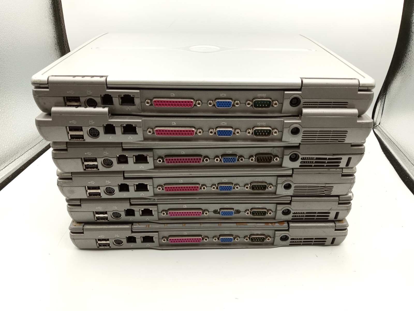 Lot of 6 – Dell D600 / 600m 14″ Laptops Intel Pentium CPU – PARTS / REPAIR -RR