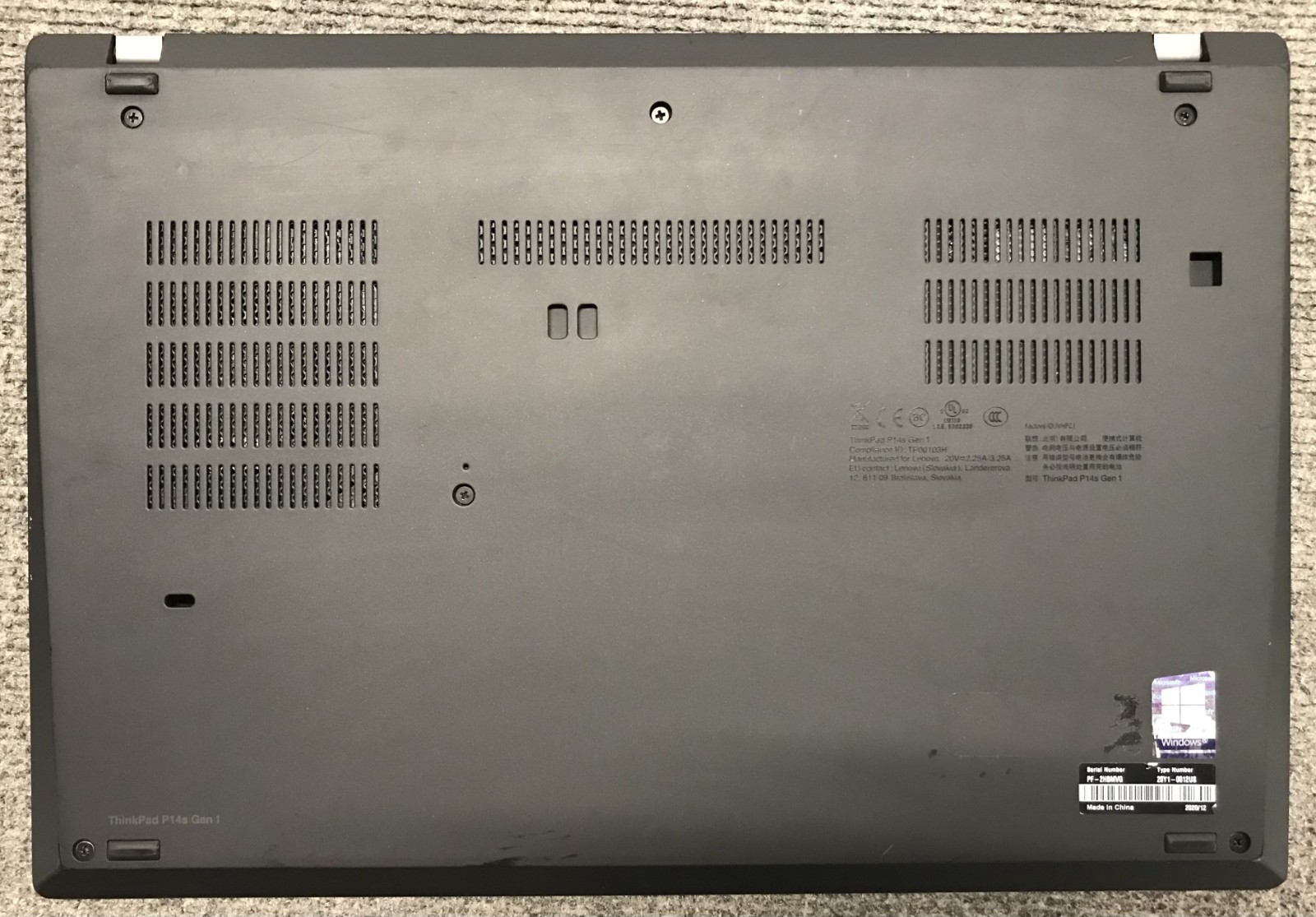 Lenovo ThinkPad P14s Gen 1 14″ Laptop Ryzen 7 PRO 4750U 16GB RAM 512GBNVMe As Is
