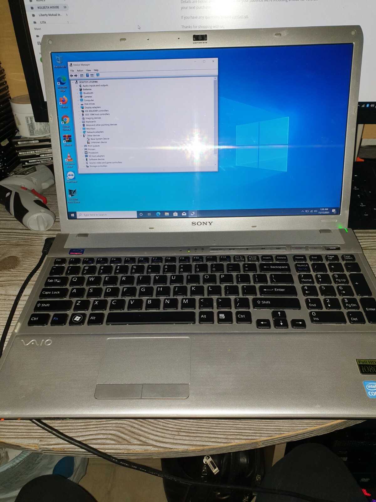 RARE Silver Sony VAIO INTEL CORE I7-840QM 1.87 GHz 16.4IN 500GB SSD 8GB Ram 1080