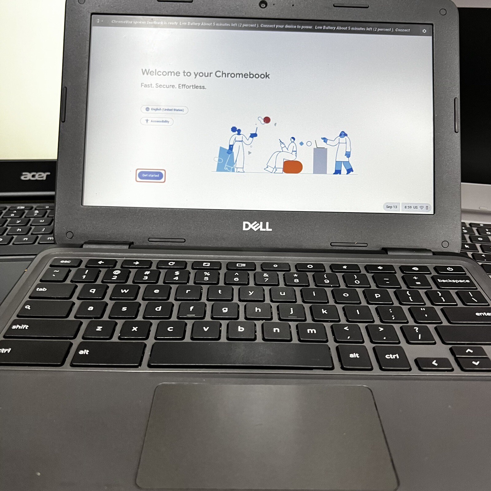 Dell Chromebook 3100 Lot Acer Samsung 4 Computers Tested Working Great