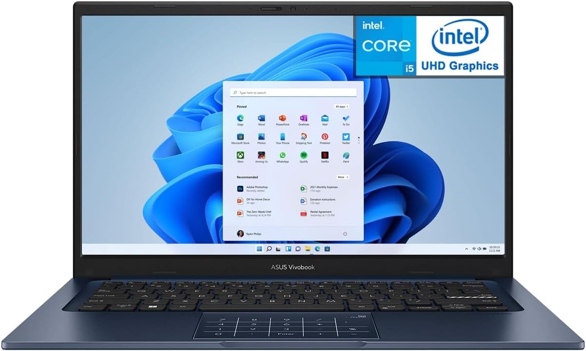 Asus Vivobook 14 – FHD – i5-1334U – 12GB RAM – 256GB SSD – Quiet Blue