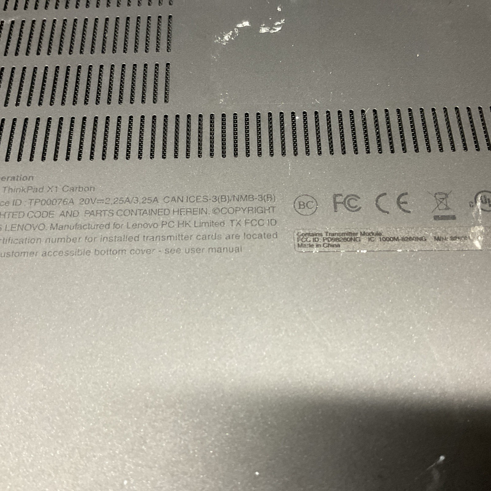 Lenovo ThinkPad X1 Carbon 4th Gen / i7 6th / 8GB / No SSD / O10