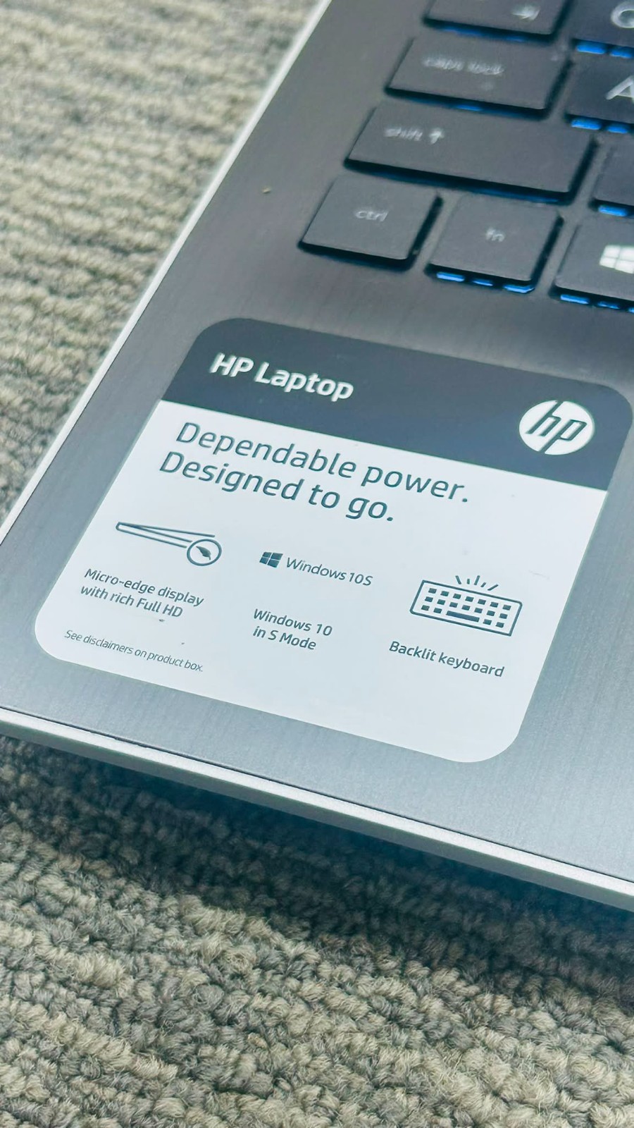 HP 14-df0023cl 14″ FHD Laptop Intel i3 4GB RAM 128GB SSD Silver Notebook 1034756