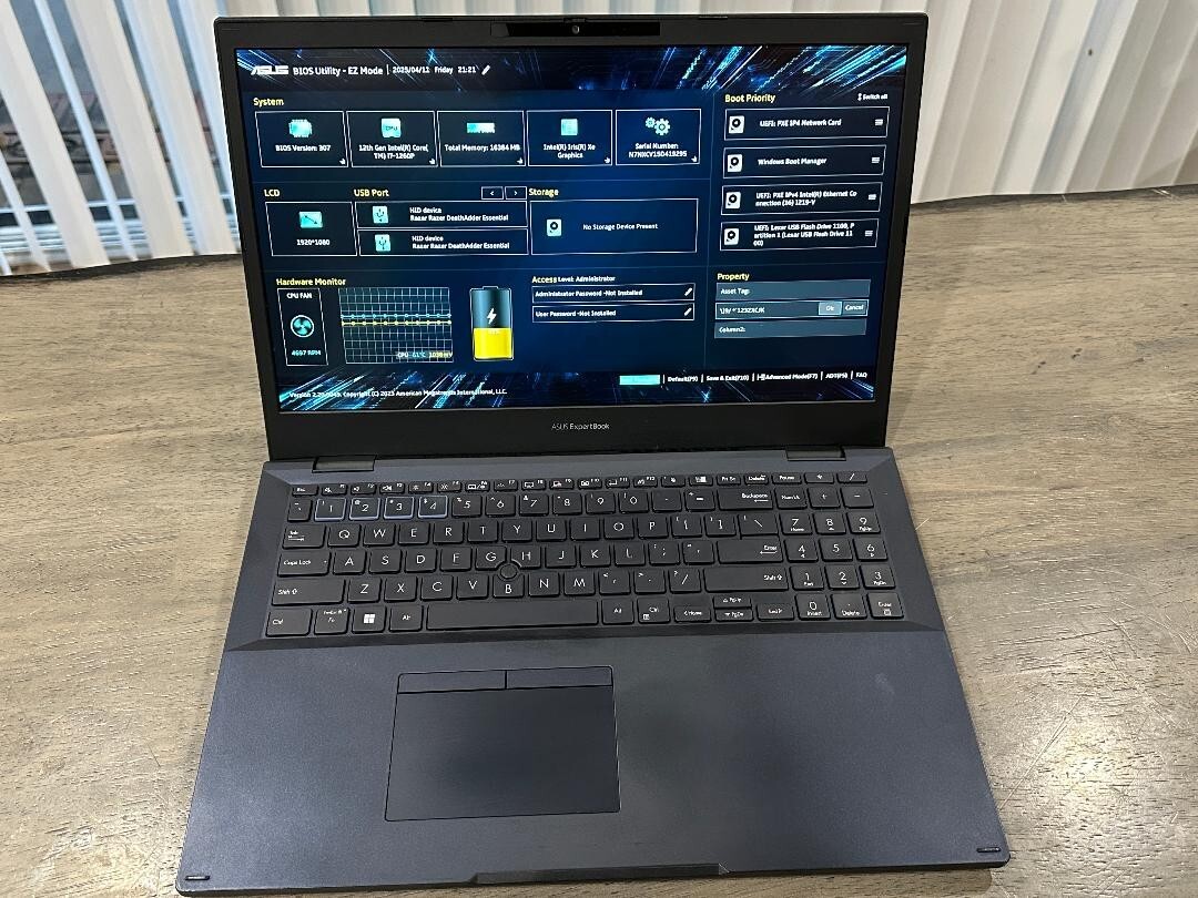 ASUS ExpertBook B2 Business Laptop 15.6 Intel Core I7-1260P 16GB 512GB Win11 Pro