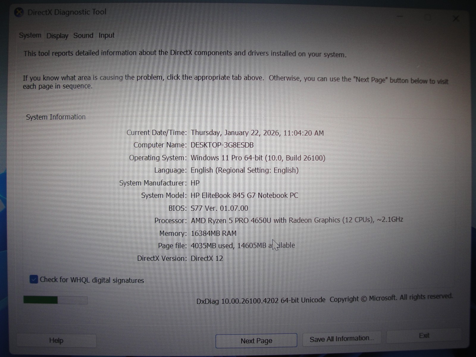 HP EliteBook 845 G7 14″FHD 2.1GHz 16GB RAM 256GB SSD Windows 11 Pro +Charger