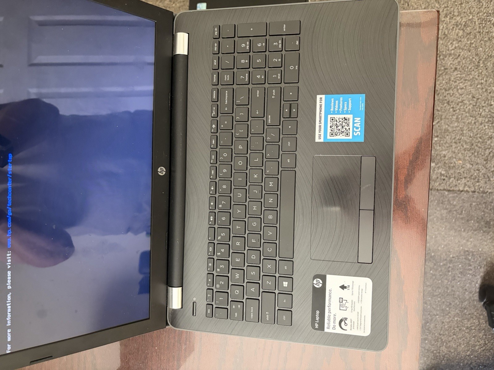 HP 15-bw0xx 15.6in Laptop AMD A12-9720P 8GB 1TB HDD Touch Win10 Gray AC