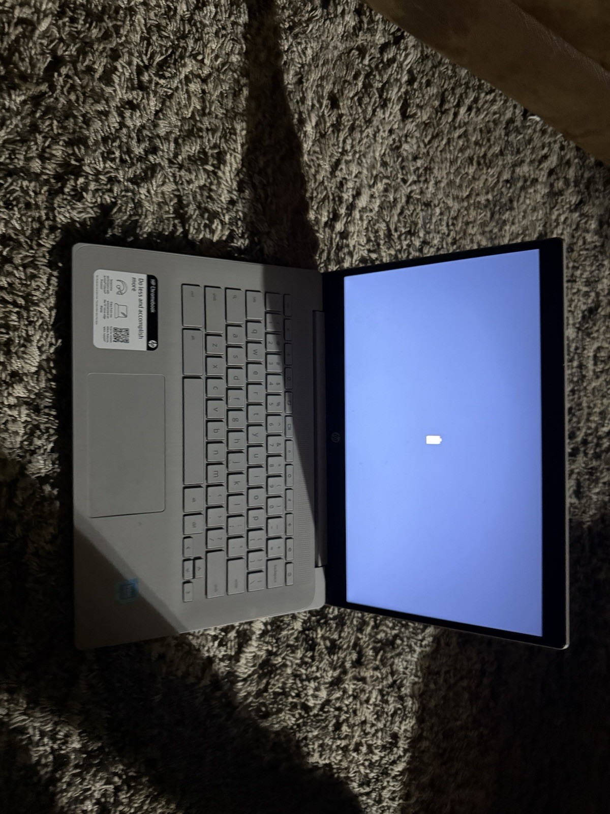 HP Chromebook 14in Laptop Intel Celeron Silver Wi-Fi Bluetooth Webcam USB