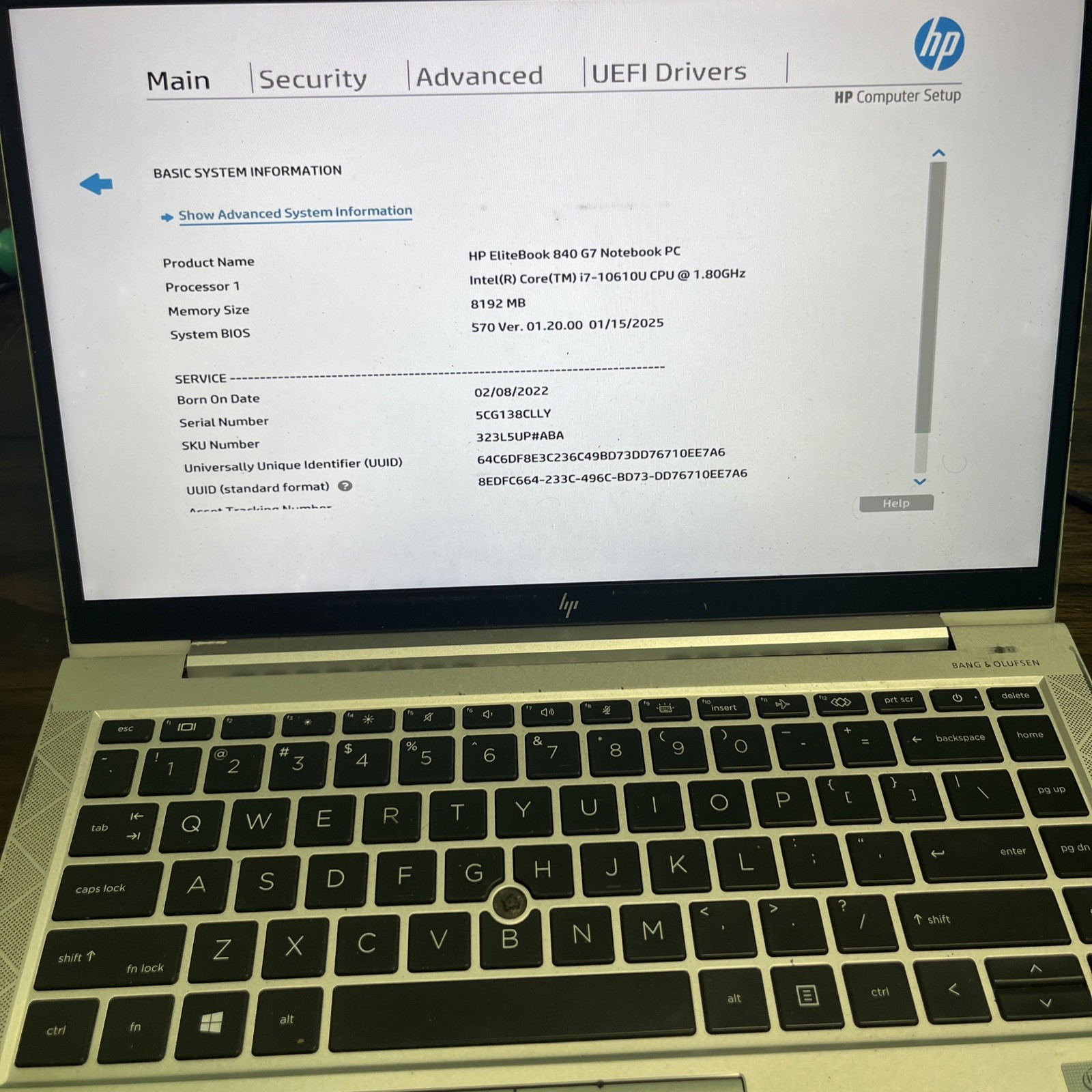 HP EliteBook 840 G7 14″ i7-10610U no ram or drive