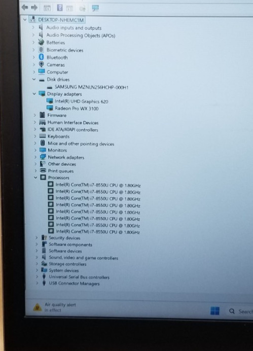 HP Zbook 15u G5 15.6″ Laptop i7-8550U,16GB RAM 256GB SSD PRO WX 3100 WIN 11 PRO