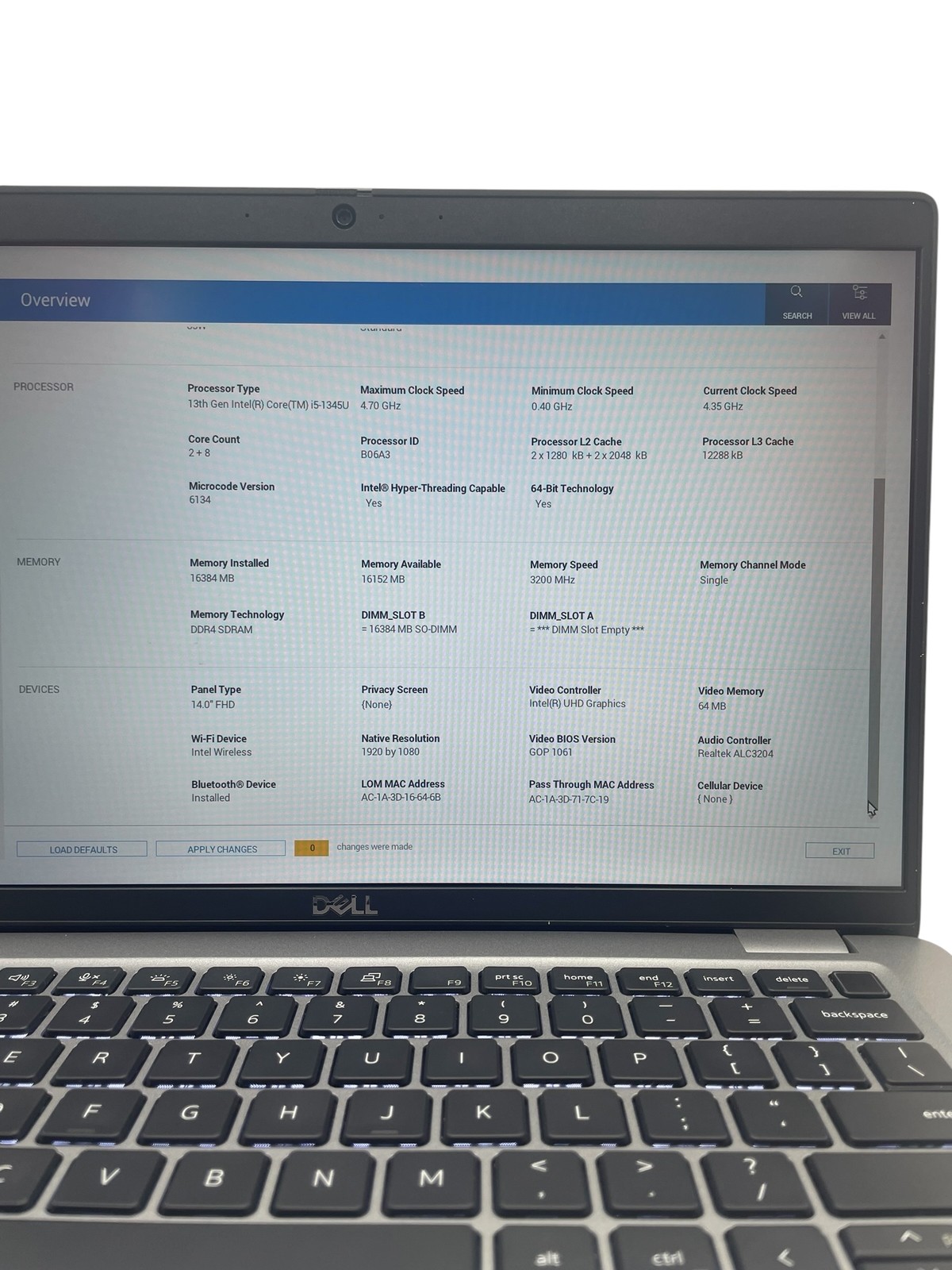 Dell Latitude 5440 14″ – i5-1345U – 16GB RAM – 256GB SSD – Grade D