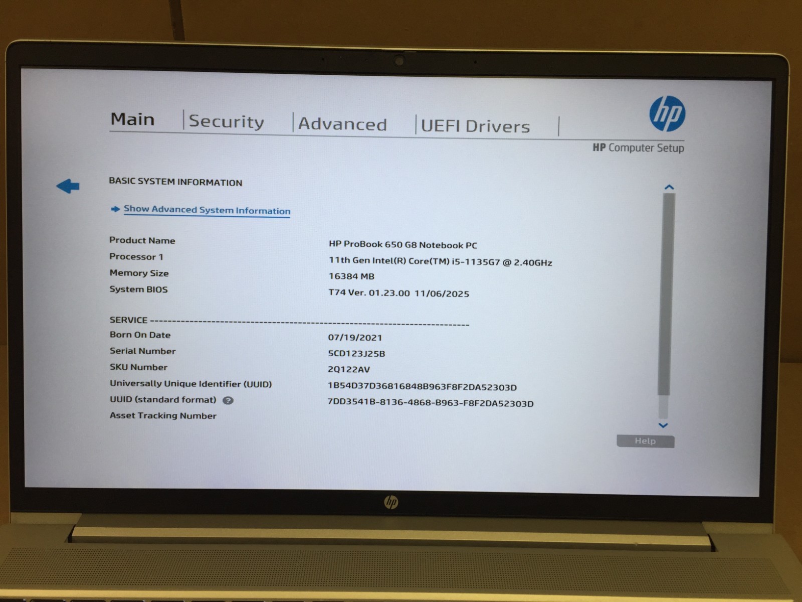 HP PROBOOK 650 G8 15.6″ FHD Intel i5-1135G7 256GB SSD 1x16GB DDR4 w/AC