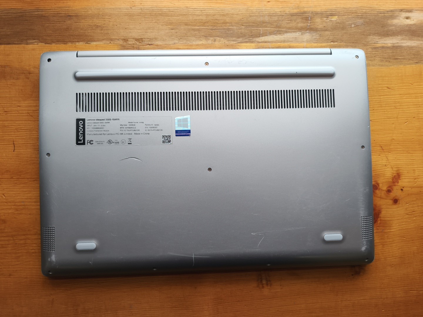 Lenovo 330S-15ARR 15.6″ Laptop/AMD Ryzen 5-2500U NO RAM, SSD, NO POWER, NO POST