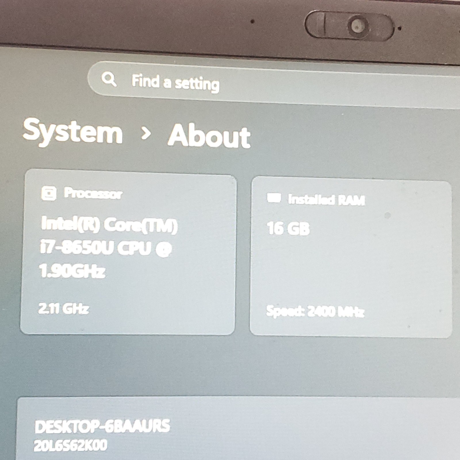 Lenovo ThinkPad T480 14″ i7-8650U 1.90 GHz 16GB RAM 1256GB SSD WIN 11 Pro