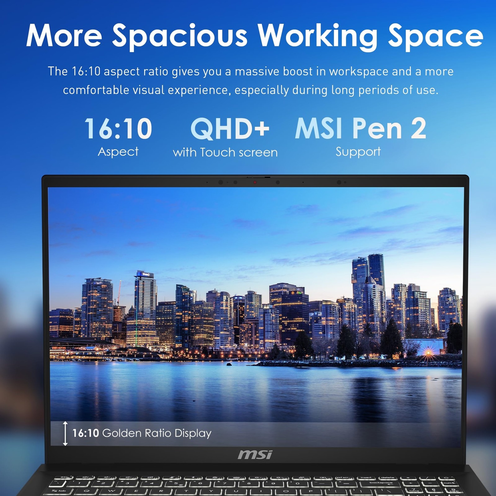 MSI Summit A16 AI+ 16″ 2 in 1 Laptop Ryzen AI 9 365 32GB 1TB W11H SUMA16A3H015