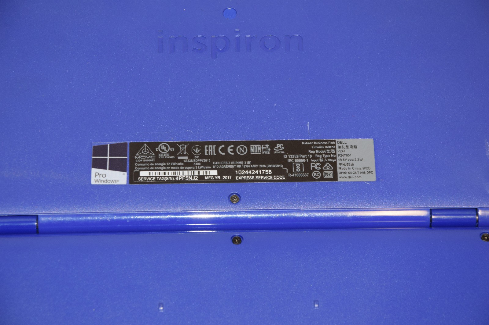 PARTS REPAIR Lot 4 Dell Inspiron 11-3162 11.6″ Celeron N3060 2GB DDR3L 32GB eMMC