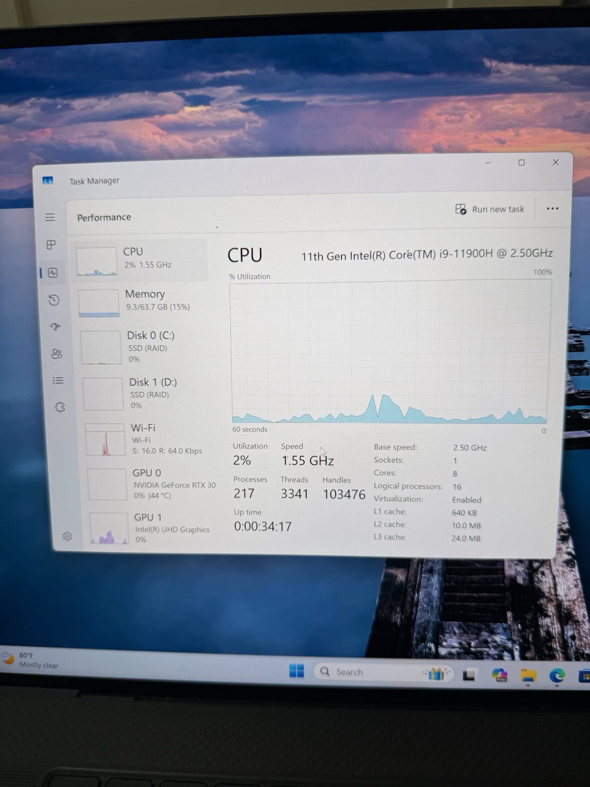 Dell XPS 17 9710 i9 5.4GHz / RTX3060 / 64GB RAM / 2TB SSD / 4K+UHD Touchscreen