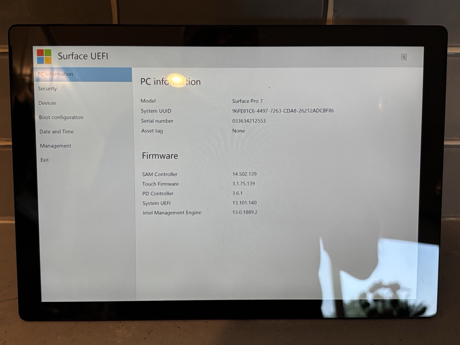 Microsoft Surface Pro 7 Intel Core i7/ 16GB / 256GB ~ M1866 ~ NO OS