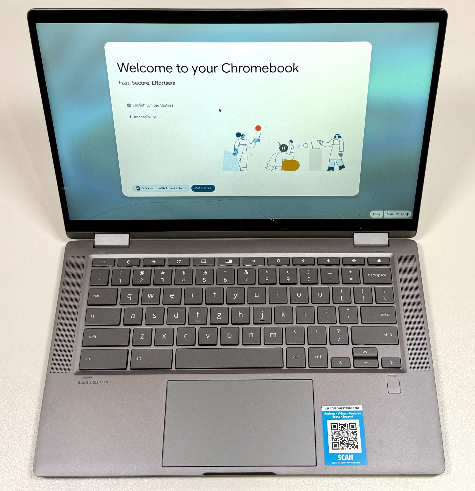 HP Chromebook x360 14c-ca0053dx 14″ 2.1GHz i3-10110U 8GB RAM 64GB eMMC SSD READ