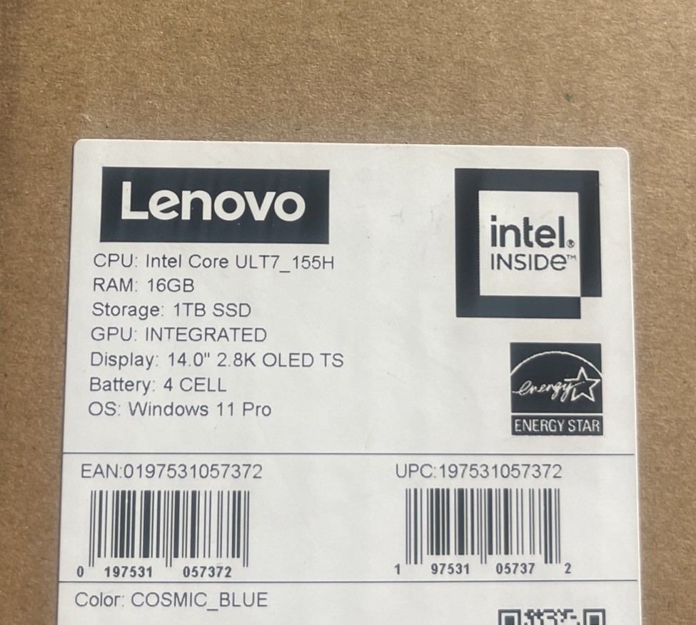 Lenovo Yoga 9 14IAP7 14″ 4K UHD Touch i7-1260P 3.4GHz 16GB 1TB SSD W11H Laptop