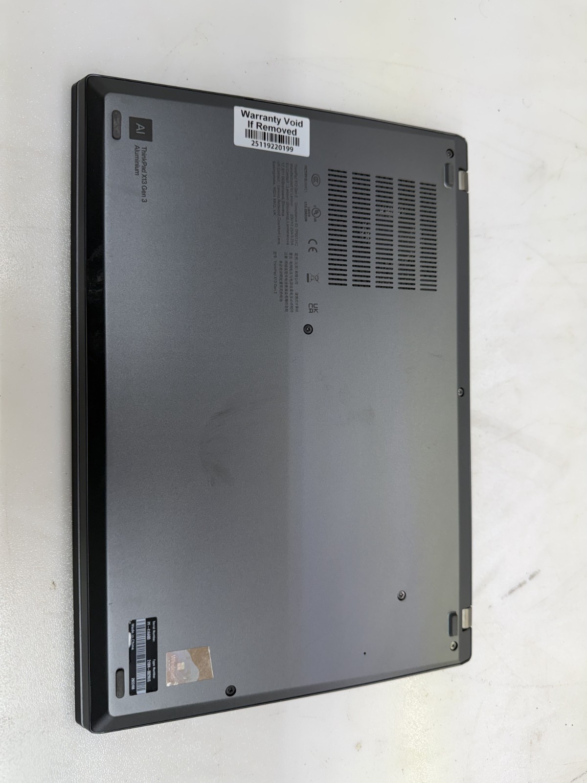 LENOVO THINKPAD X13 Gen 3 i3-1215U@ 1.20GHz 8GB RAM 512GB NVMe W11P AL CASE W/AC