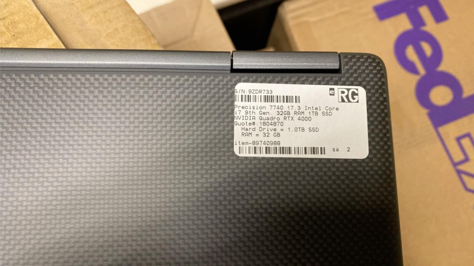 Dell Precision 7740 Laptop Intel Core i7-9750H 32GB RAM 1TB SSD Win10 Pro-3