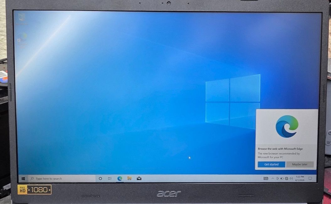 Acer Aspire 5 Laptop AMD RYZEN 3 3350U WITH RADEON VEGA MOBILE 4GB RAM 120GB SSD