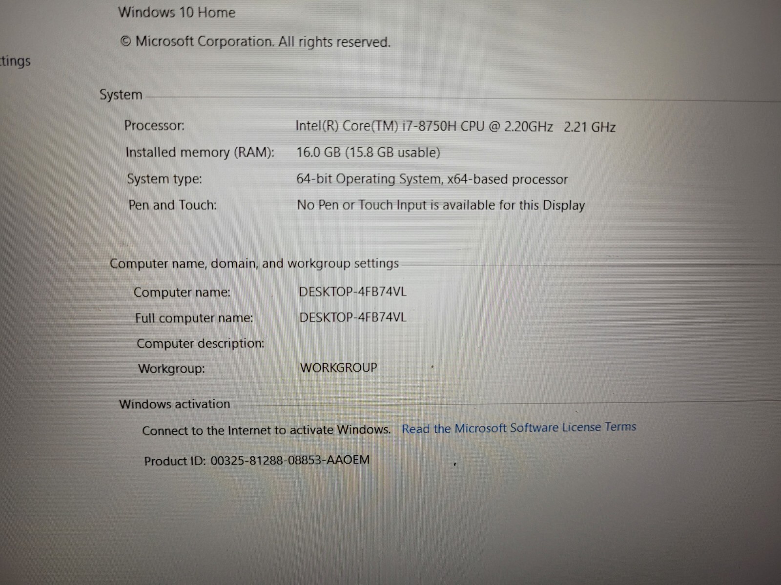 DELL G7 7588 LAPTOP COREI7 16 GB RAM + NVIDIA GEFORCE GTX 1060 GAMING PC