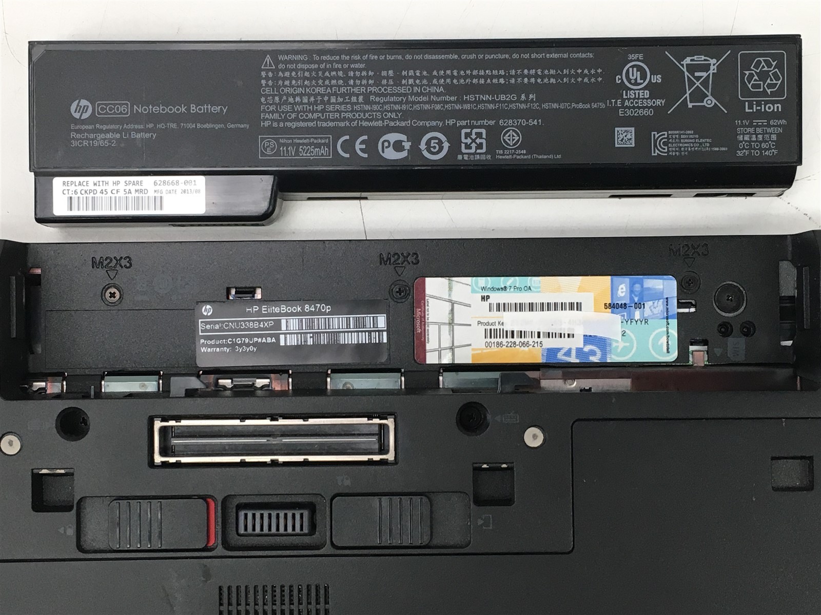 HP EliteBook 8470p Laptop i5-3320M 2.60GHZ 4GB No HDD 14″