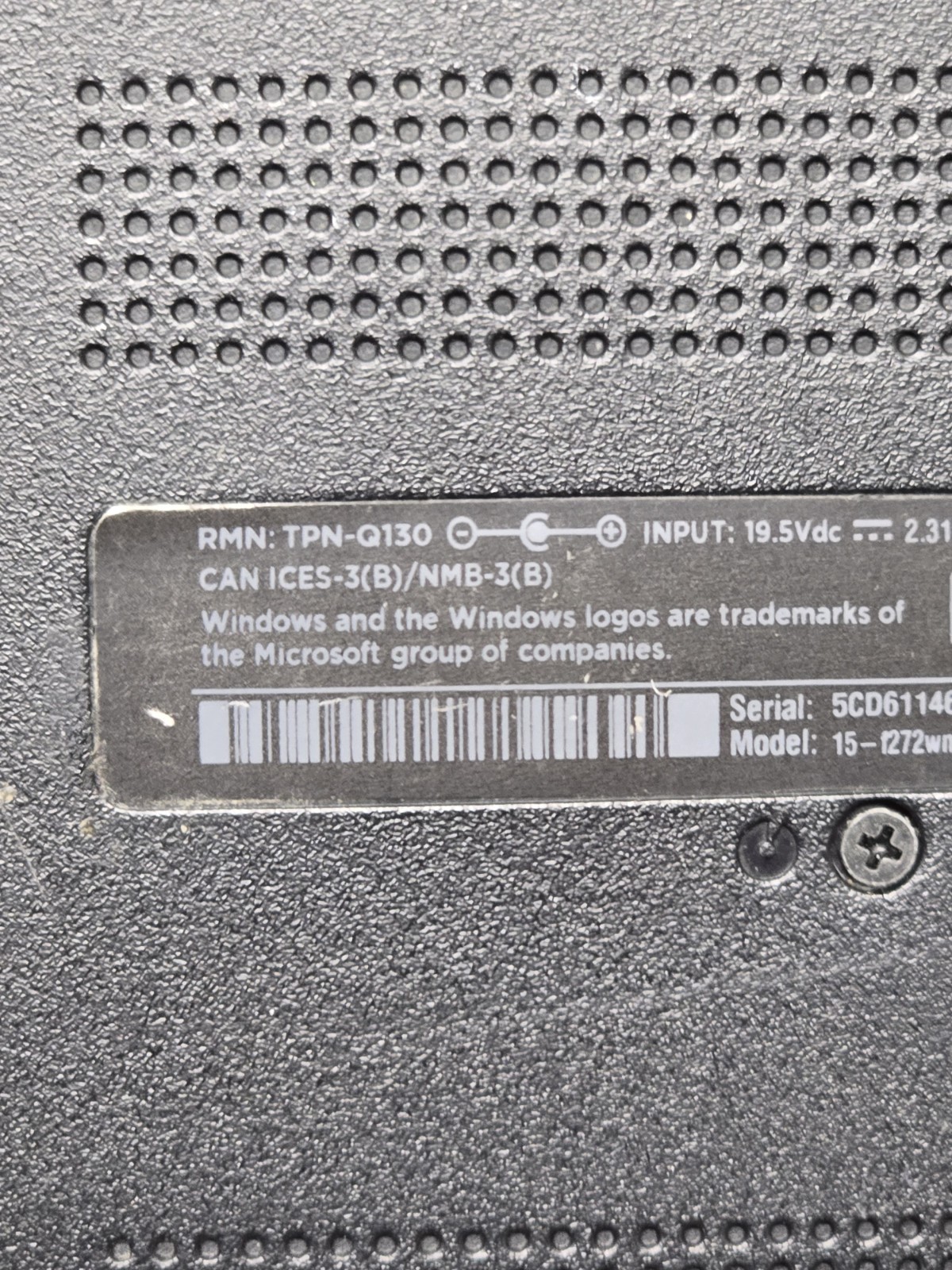 HP 15-f272wm Laptop Intel Pentium | UNTESTED | No Charger