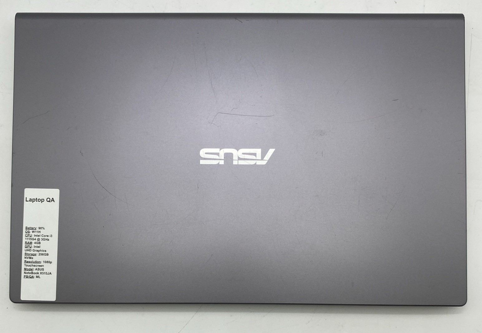 ASUS Notebook PC X515J Touch Intel i3-1115G4 @ 1.20GHZ 4GB RAM 256GB NVMe W11H