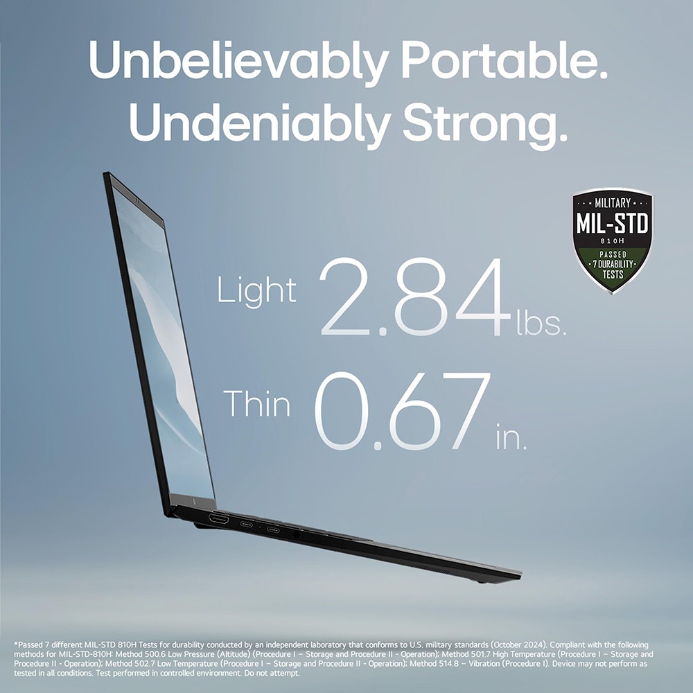 LG gram 15.6″ Intel Ultra 7 255H 16GB, 1TB Touch Laptop with Intel Evo AI