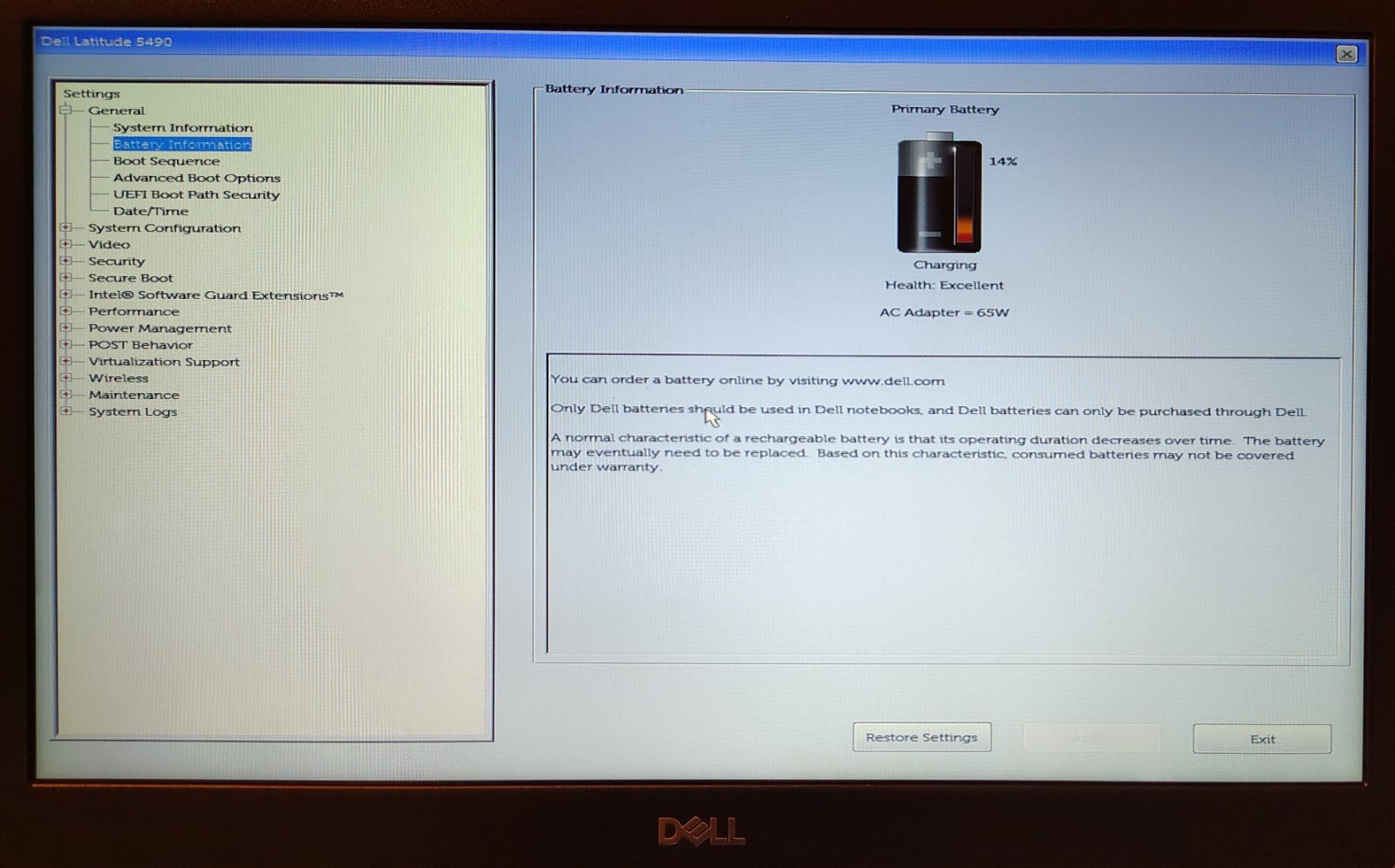 Dell 14″ Latitude 5490 FHD Laptop i5-8350U 8GB 256GB SSD W11 Pro NVIDIA GeForce