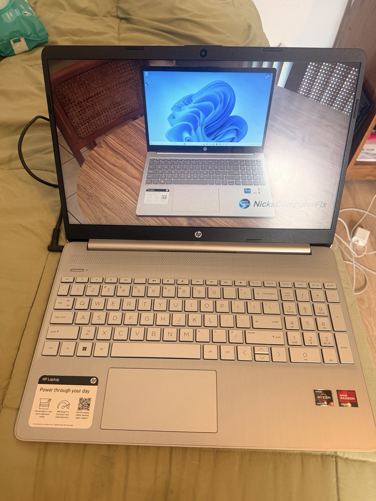 HP Laptop 15-ef2xxx 15.6″ Ryzen 3 5300U 8GB RAM 238GB SSD Win 11