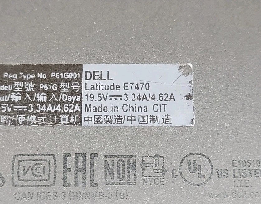 Dell Latitude E7470, Intel Core i7-6600U, 8GB RAM, NO SSD, NO OS *READ*