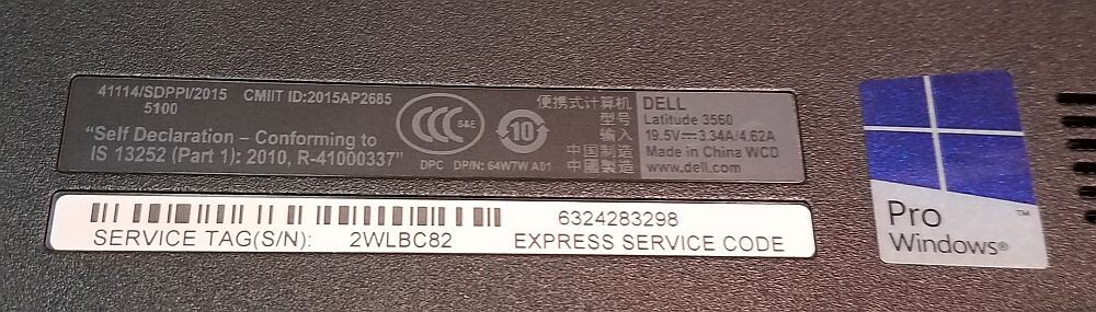 Dell LATITUDE 3560 15″ Laptop i5 5200U @ 2.2GHz 4GB Ram 128GB SSD Win 10