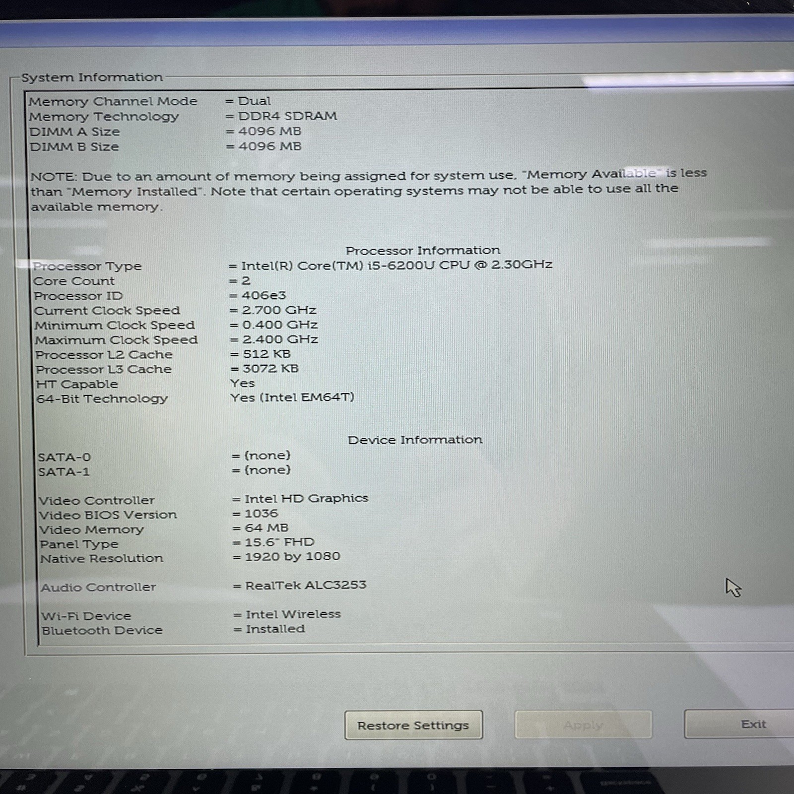 Dell Inspiron 15-7569 15.6″ i5-6200U 2.30 GHz 8 GB RAM No SSD/OS/AC/Batt