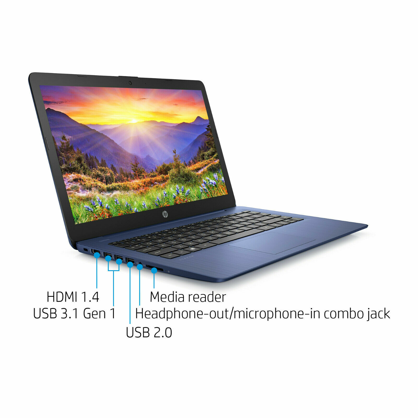 🔥NEW HP 14″ Intel N4000 2.6GHz 4GB RAM 64GB SSD 1Y Office 365 Webcam Mic Win10