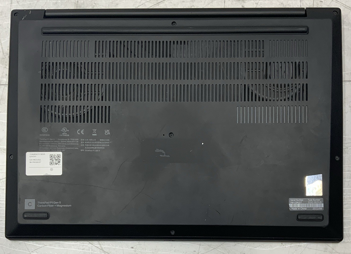 Lenovo ThinkPad P1 Gen 5 Intel Core i9-12900H 64GB DDR5 2TB NVMe RTX 3080ti W10P